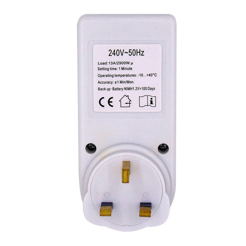 Small Compact LCD Digital Countdown Timer Switch Socket