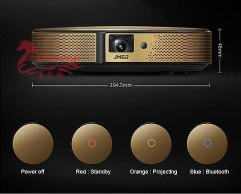 JmGO E8 1500LM LED Projector Multi-media player and Smart Home Theater System