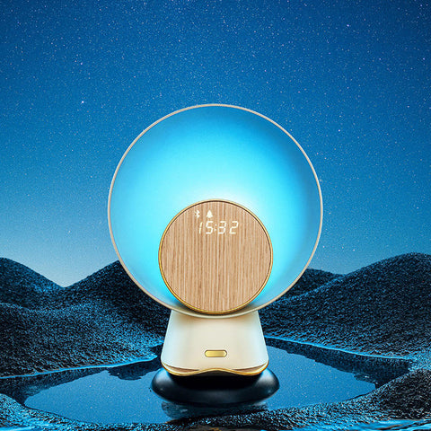 Moonlight Sensor Night Light with Wireless charging BlueTooth Speaker Intelligent Home Alarm Clock