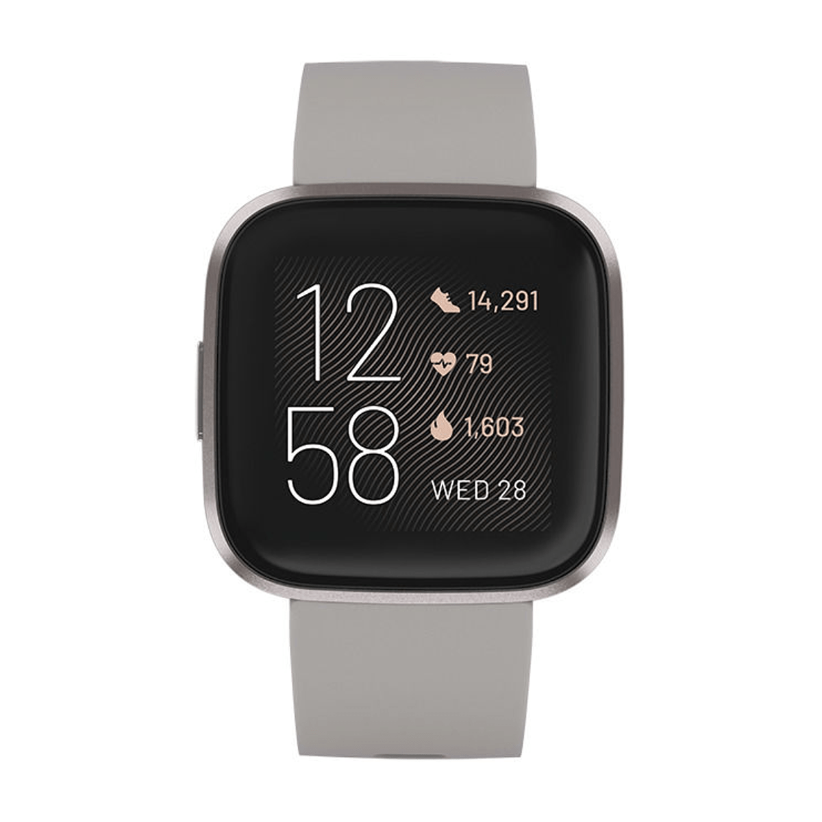 Fitbit Versa 2 Fitness Smartwatch, Stone/Mist Gray Aluminum - FB507R-R