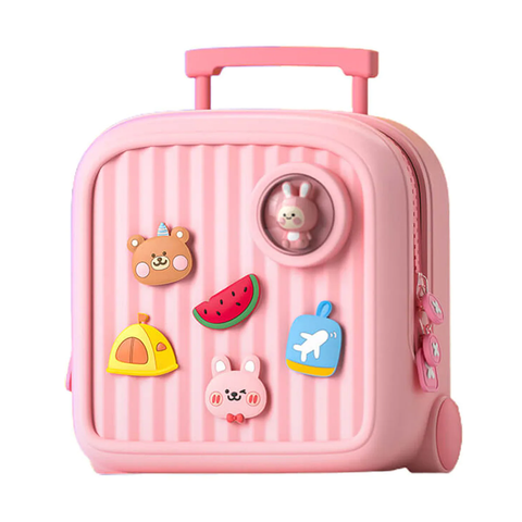 Emma Mini Trolley Bag with Removable Trinkets - Pink