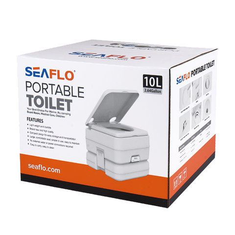 SEAFLO Portable Toilet for Marine, RV, Camping and Boat (10 Ltr)