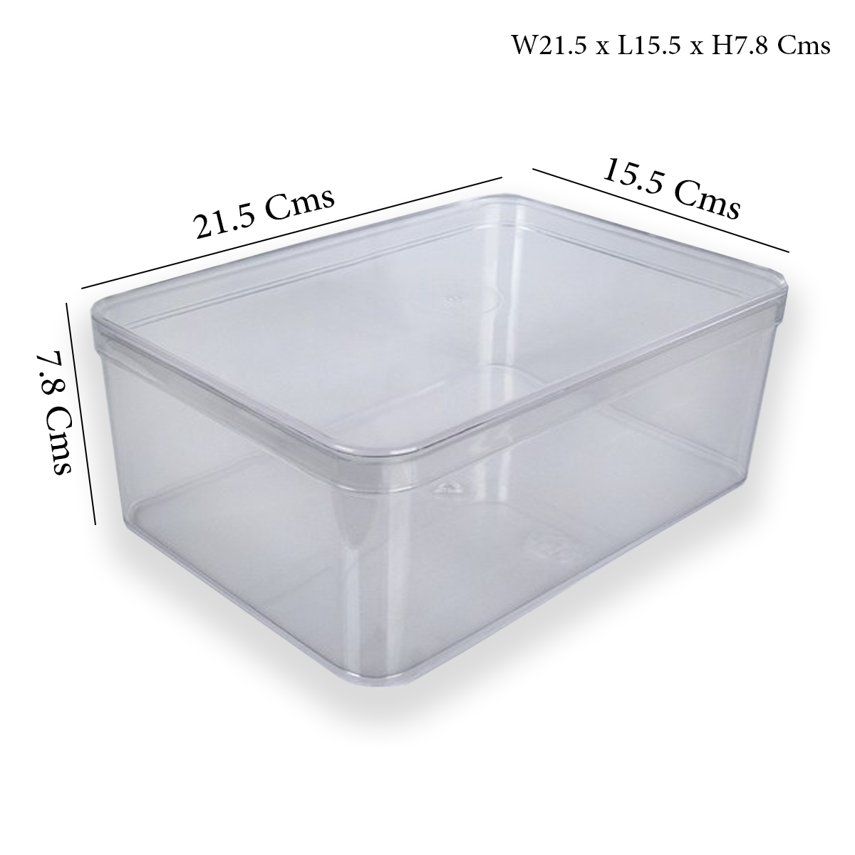 Plastic Food Grade Clear DIY Cookies Box 12Pcs / Pack 21x15x8 Cms - Willow