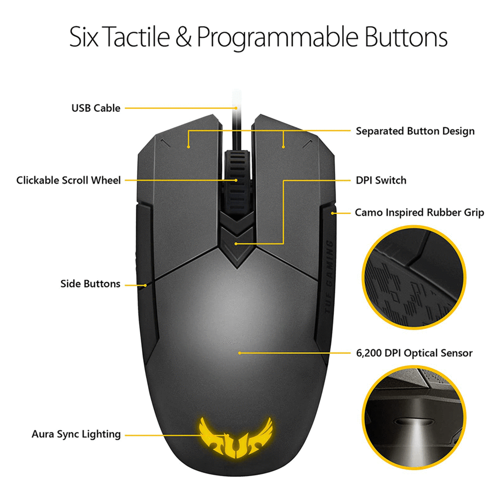 ASUS TUF Gaming Battle Box USB Gaming Keyboard Mouse Set