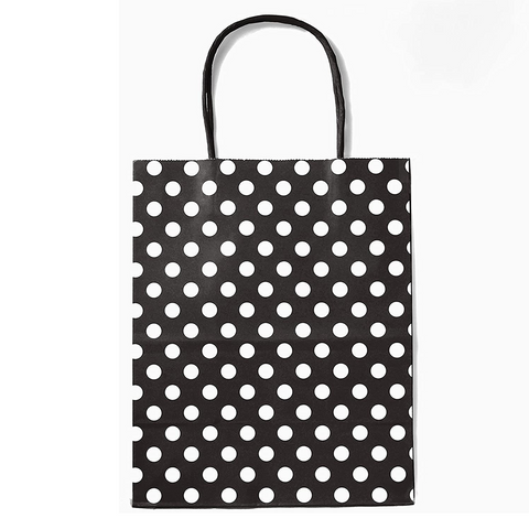 Red Polka DOT Biodegradable, Food Safe Ink & Paper, Premium Quality  Kraft Bag 21x15x8cm (12 Pc Pack)