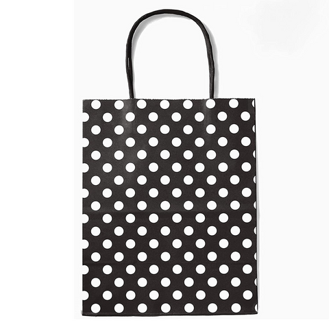 Purple Polka DOT Biodegradable, Food Safe Ink & Paper, Premium Quality  Kraft Bag 21x15x8cm (12 Pc Pack)