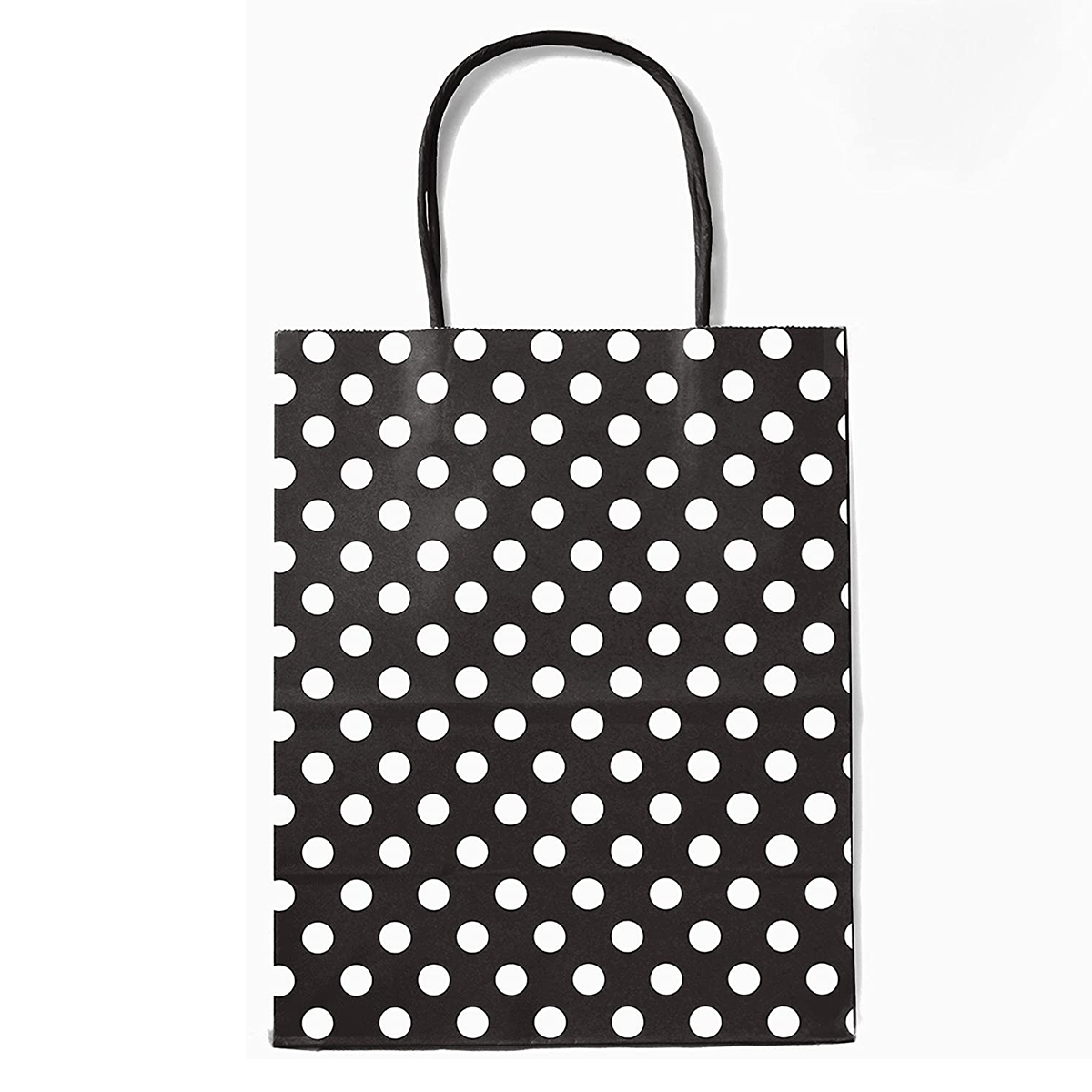 Yellow Polka DOT Biodegradable, Food Safe Ink & Paper, Premium Quality  Kraft Bag 21x15x8cm (12 Pc Pack)