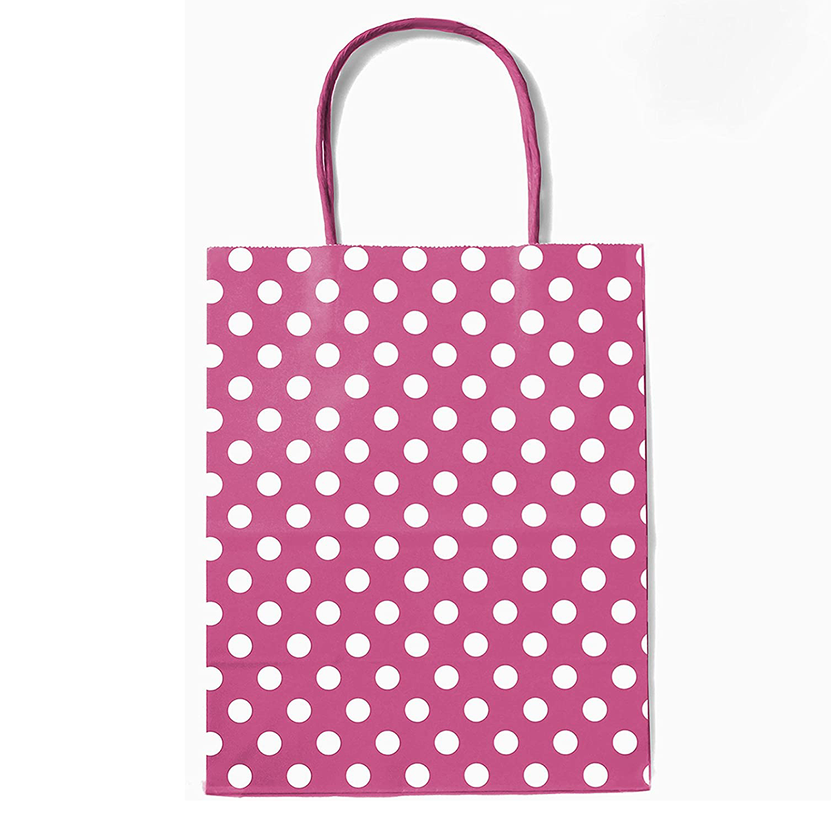 Pink Polka DOT Biodegradable, Food Safe Ink & Paper, Premium Quality  Kraft Bag 21x15x8cm (12 Pc Pack)