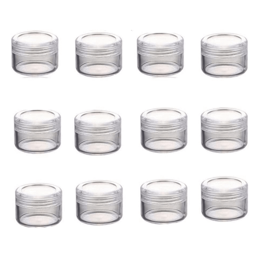 5gm Plastic Travel Cosmetic Sample Containers 24Pc Pack