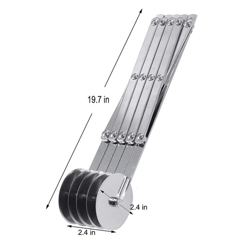 Wheel Pastry Cutter Stainless Steel Expandable Pizza Slicer / Dough  Divider