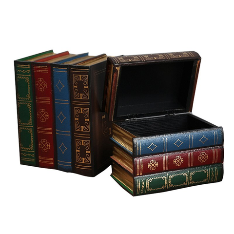 Secret Storage Book Boxes  8 inch and 6.5 inch 2 Pcs Set