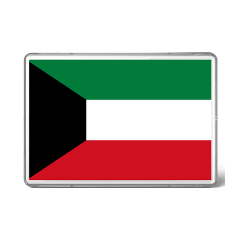KUWAIT Flag Acrylic Fridge Magnet Frame - 9x6 Cms / 12Pcs Pack - Willow