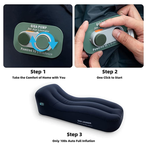 MicroNovelty giga Lounge gs1:one-Key Automatic Inflatable Lounger - Orange