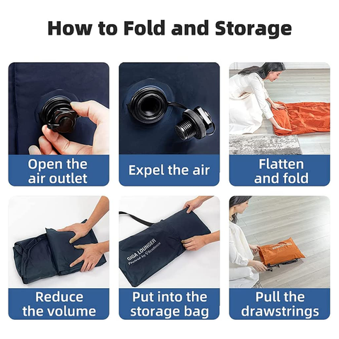 MicroNovelty giga Lounge gs1:one-Key Automatic Inflatable Lounger - Orange