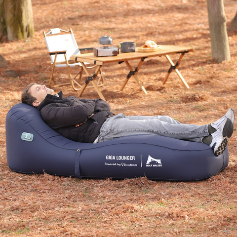 MicroNovelty giga Lounge gs1:one-Key Automatic Inflatable Lounger - Orange