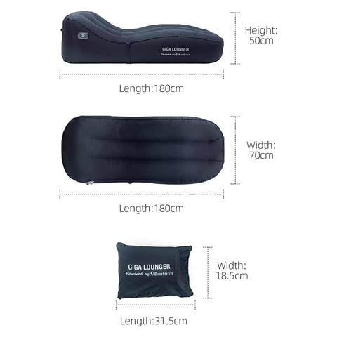 MicroNovelty giga Lounge gs1:one-Key Automatic Inflatable Lounger - Orange