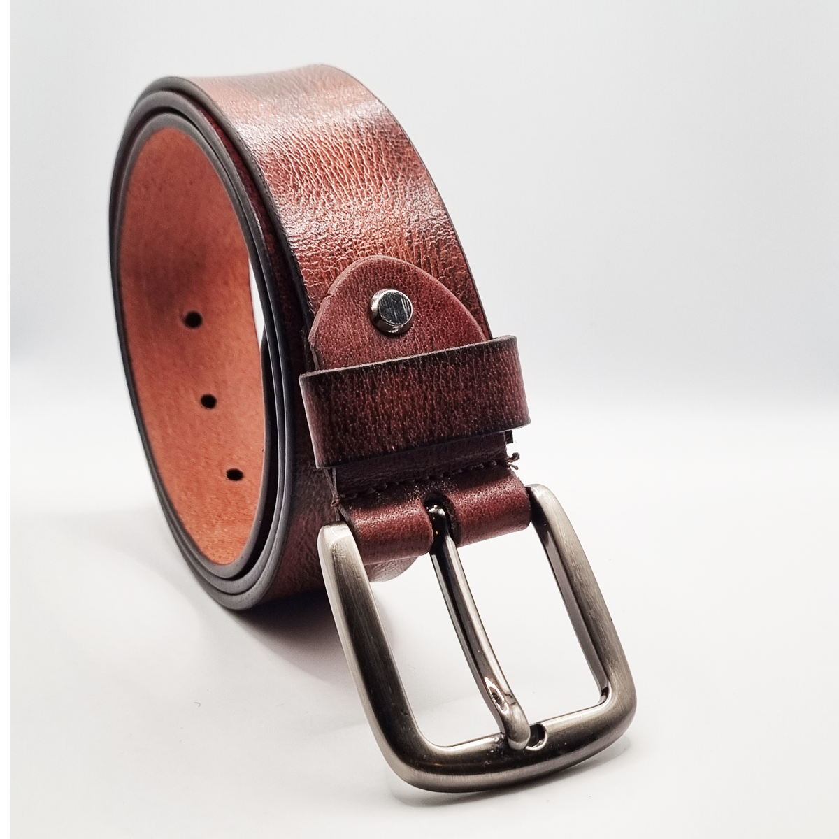 Laurence Olivier Genuine Premium Classic Leather Dress Belt - Tan