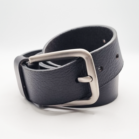 Laurence Olivier Genuine Premium Classic Leather Dress Belt - Black