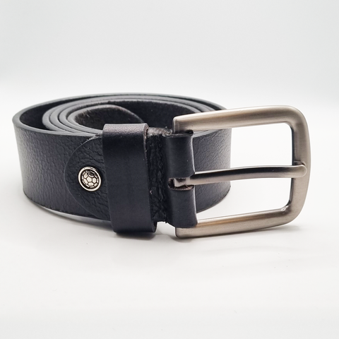 Laurence Olivier Genuine Premium Classic Leather Dress Belt - Black
