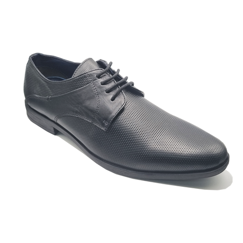Derby Dotted Lace-Up Shoes For Men Black - Laurence Olivier
