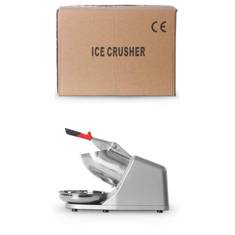 Electric Ice Shaver Crusher Machine Stainless Steel Snow Cone Maker for Ice Cream Cold Drinks