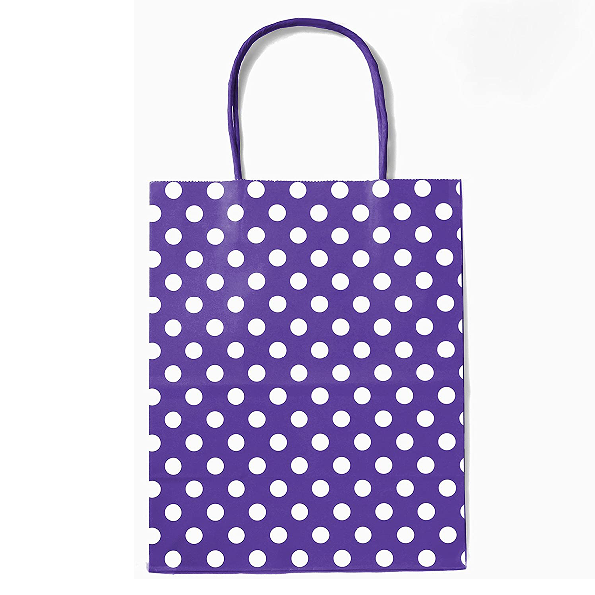 Purple Polka DOT Biodegradable, Food Safe Ink & Paper, Premium Quality  Kraft Bag 21x15x8cm (12 Pc Pack)