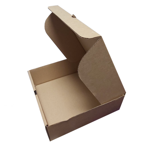Kraft Paper Box Brown Corrugated Carton 26 x 26 x 9 Cm (10Pc Pack) - Willow