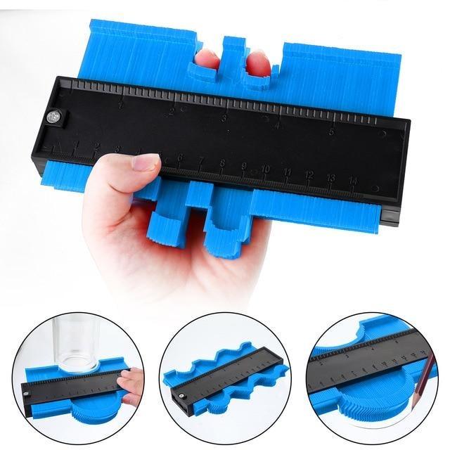 Tiles Edge Shaping Wood Measure Ruler ABS Contour Gauge Duplicator 5/10 inch 4.9