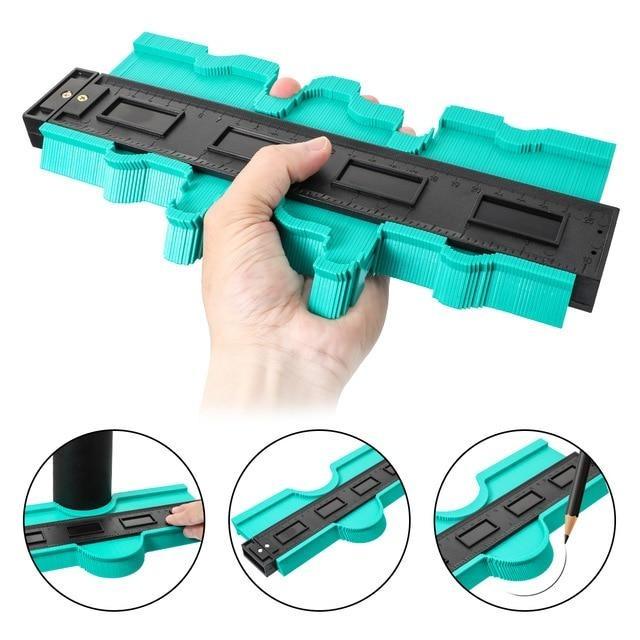 Tiles Edge Shaping Wood Measure Ruler ABS Contour Gauge Duplicator 5/10 inch 4.9