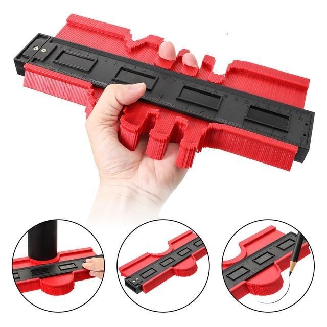 Tiles Edge Shaping Wood Measure Ruler ABS Contour Gauge Duplicator 5/10 inch 4.9