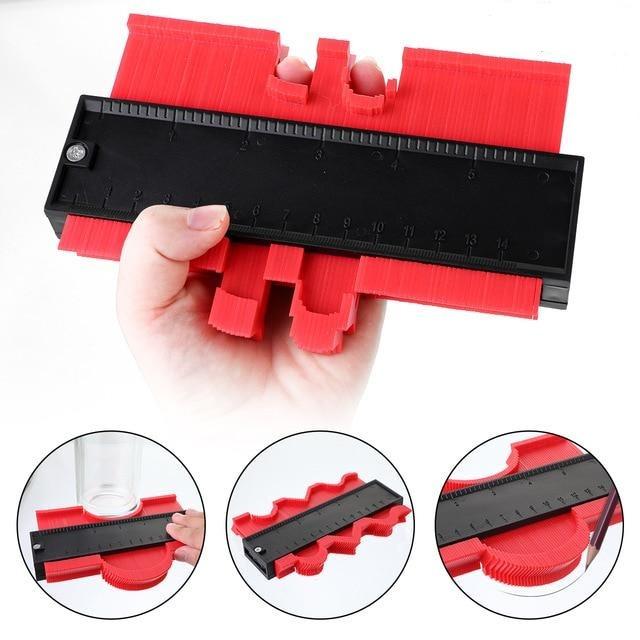 Tiles Edge Shaping Wood Measure Ruler ABS Contour Gauge Duplicator 5/10 inch 4.9