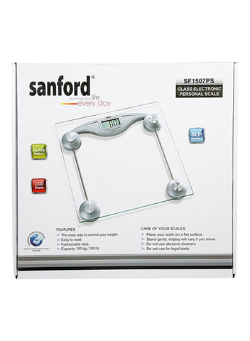 Sanford Digital Personal Scale Clear/Grey