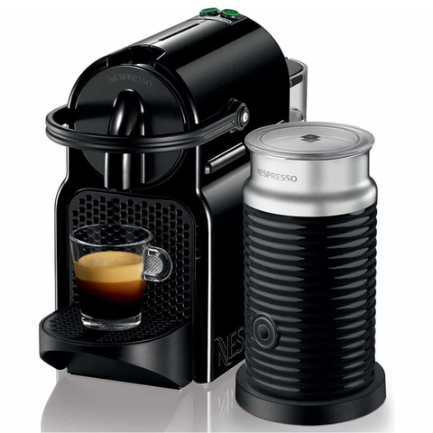 Nespresso Inissia Coffee Machine W/ Aeroccino 3 Milk Frother, C40BU-RE (700 ml)