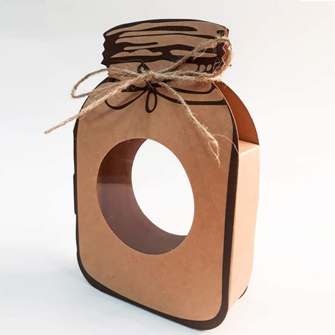 Cardboard Jar Shape Chocolates/Candies Bags Party Favor Giveaways 24 pieces - 10cm height