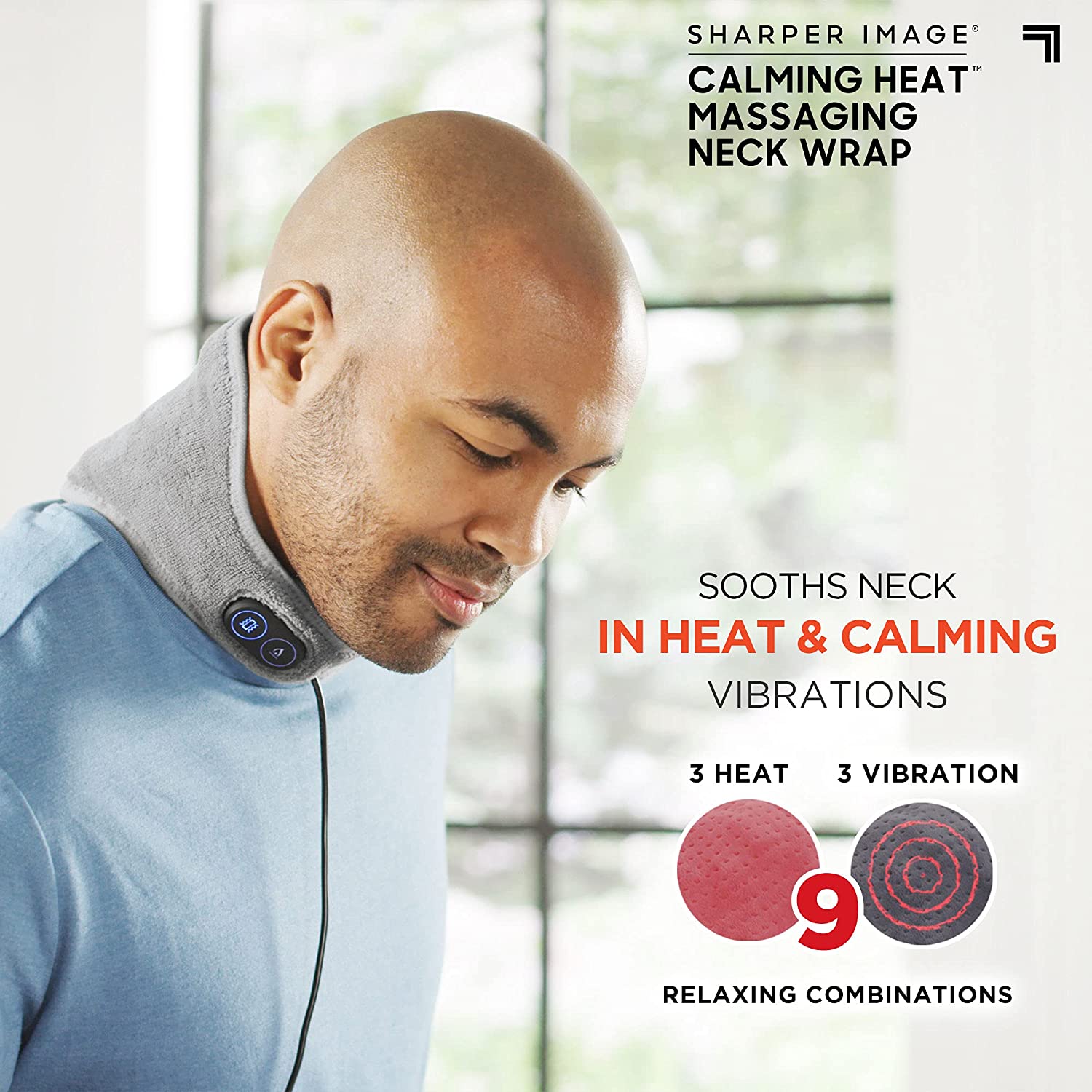 Sharper image sale massaging neck wrap