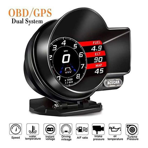 F8 Universal Car Head Up Digital Display OBD Speedometer
