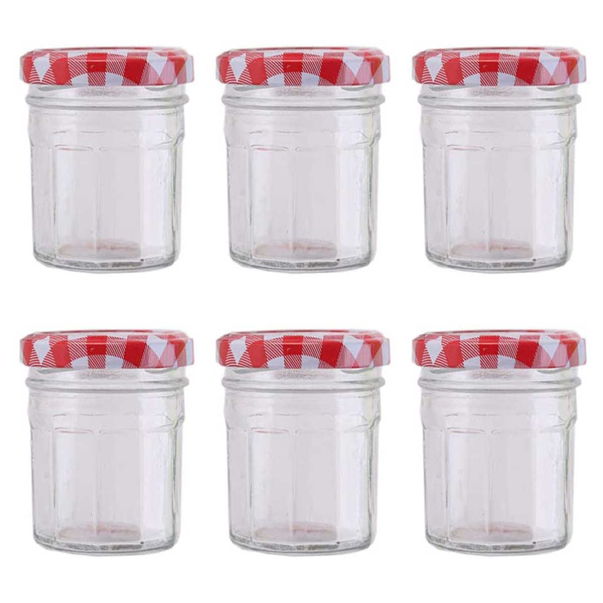 12pcs Glass Jar with Lids / Jam Jar Glass Storage Jar for Wedding Favors Honey Jams 200ml- Willow