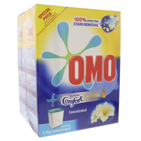OMO Active Laundry Detergent Powder with Comfort Perfume 2 x 2.5kg