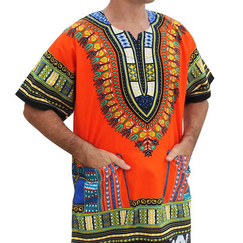 Tribe Premium Traditional Colourful African Dashiki Thailand Style - Blue