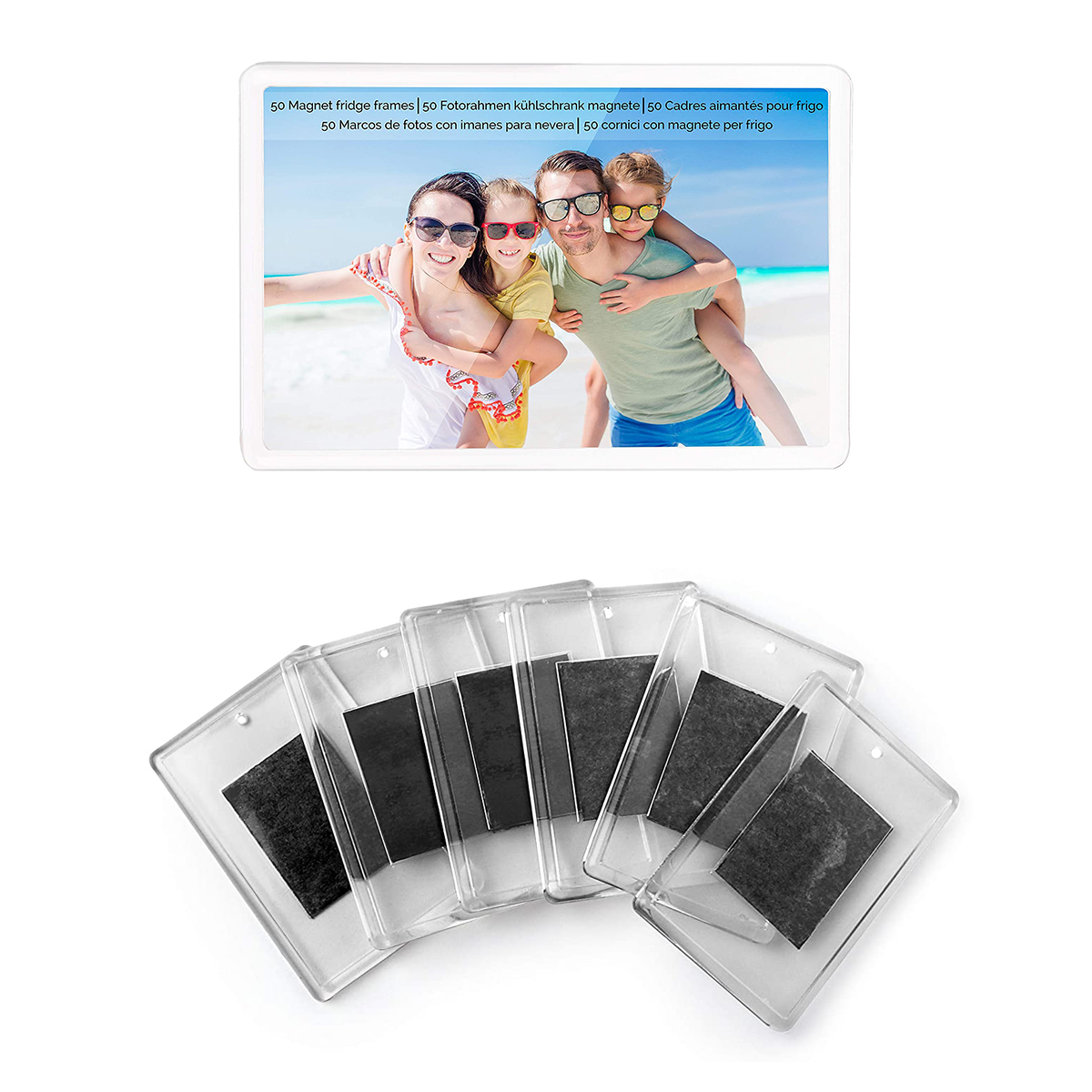 Blank Acrylic Fridge Magnet Frame - 9x6 Cms / 12Pcs Pack
