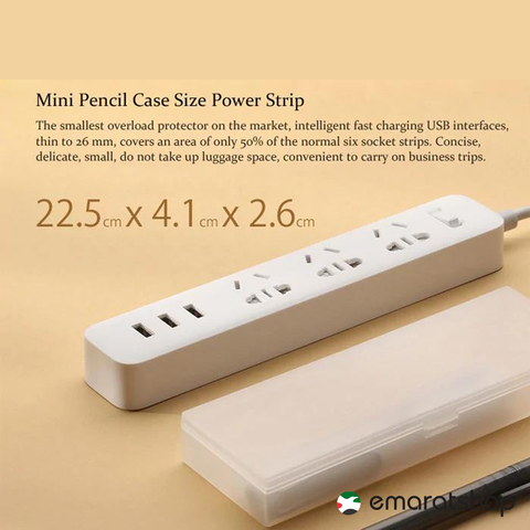 Xiaomi Mi Power Strip 3 Sockets / 3 USB Ports - Black