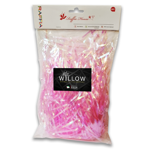 Red Glitter Raffia Paper Shreds & Strands Shredded Confetti for Basket Filling - WILLOW