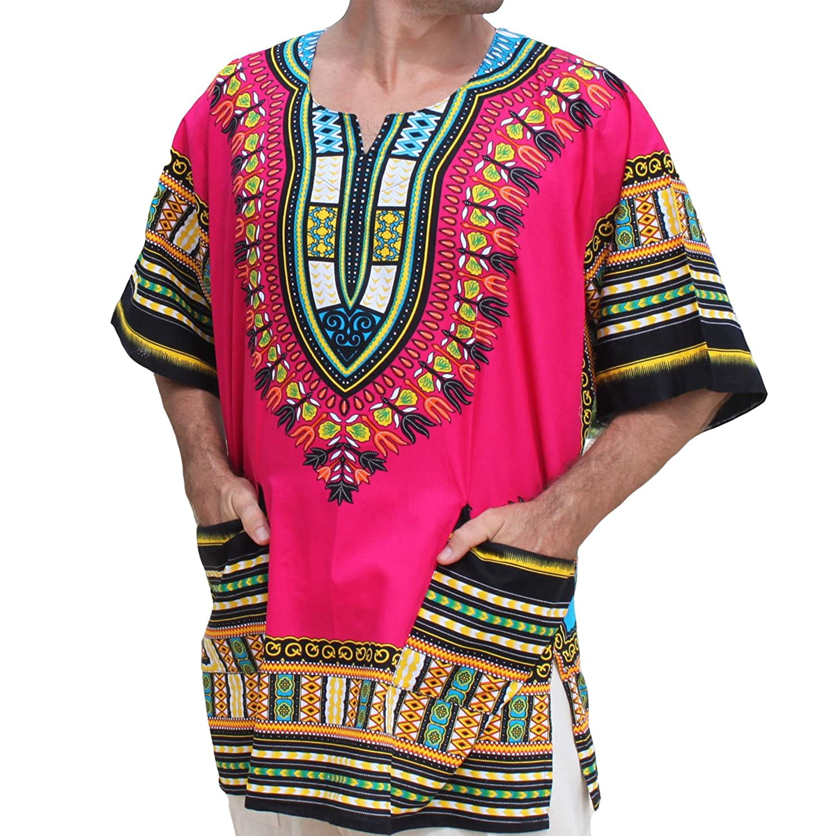 Tribe Premium Traditional Colourful African Dashiki Thailand Style - Yellow