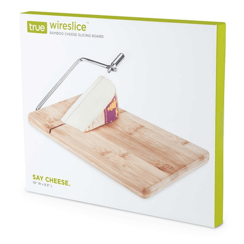 True Wireslice Bamboo Cheese Slicing Board