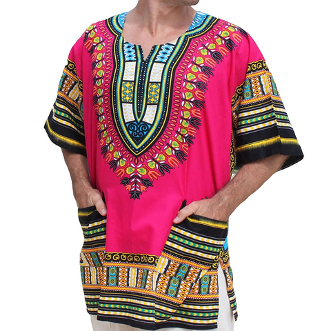 Tribe Premium Traditional Colourful African Dashiki Thailand Style - Sky Blue