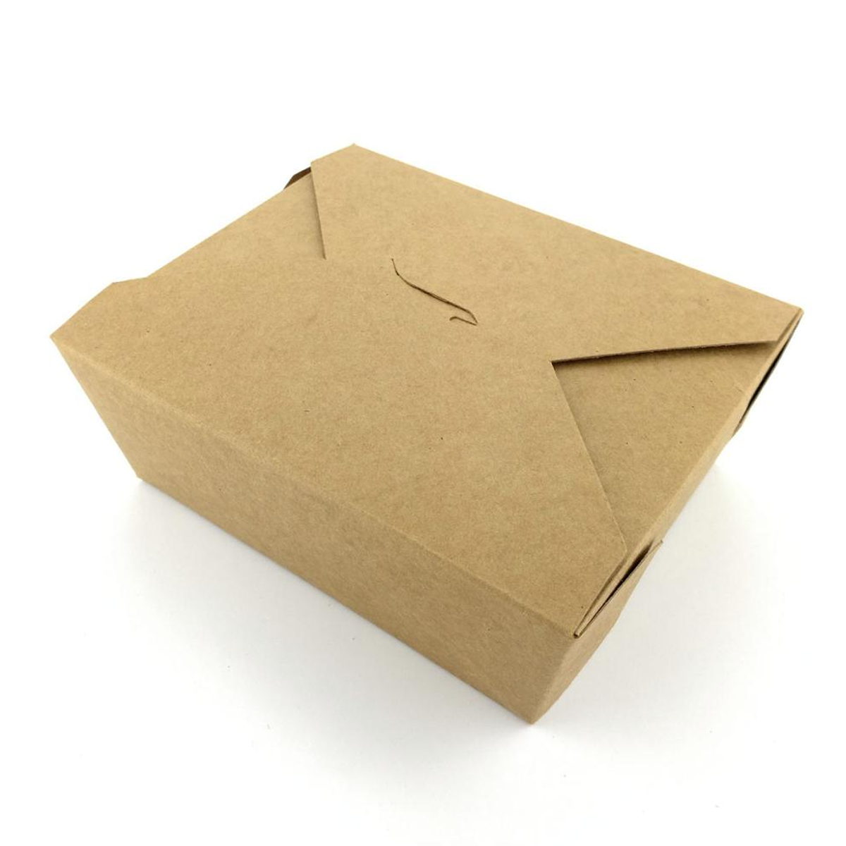 300 Pcs  Kraft PE Takeaway Boxes  (22oz) - Willow