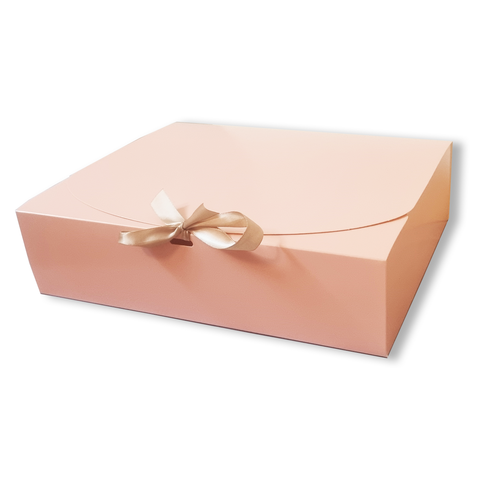 Silk Ribbon Closure Design PINK Kraft Gift boxes (31x25x8 Cms) 10Pc Pack - WILLOW
