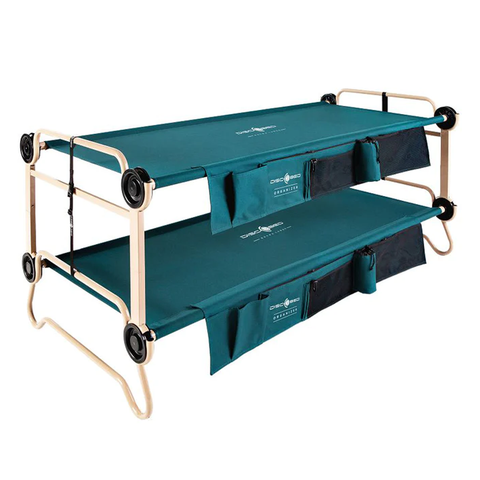 Disc-O-Bed XL with Organizers Includes Height Extension & Foot Pads - Black