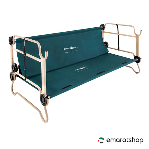 Disc-O-Bed XL with Organizers Includes Height Extension & Foot Pads - Blue