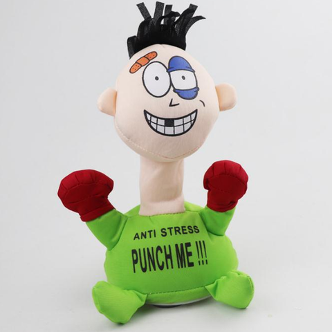 Funny Anti Stress Punch Me Screaming Toy 1 Pc Pack - Blue